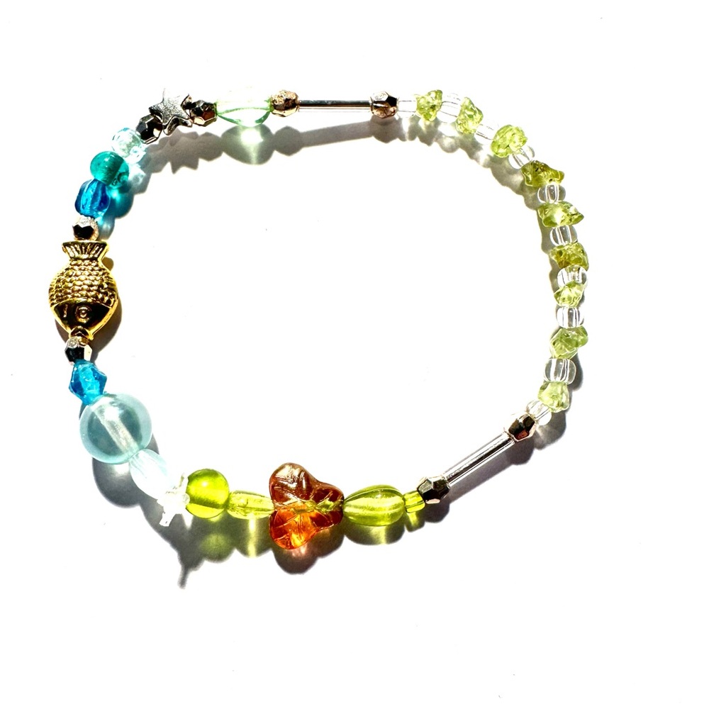 Artisan Crafted Bracelet featuring Genuine Peridot and Czech Glass Beads